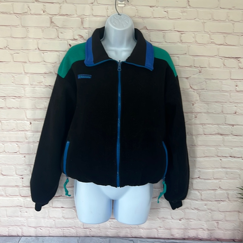 90s Vintage Colombia sportswear full zip fleece sweater size medium